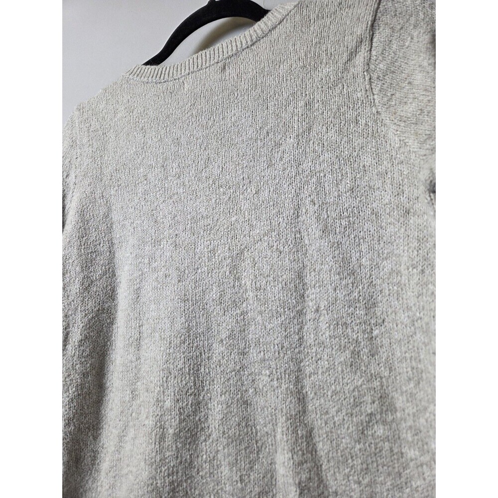 Hollister Womens Gray Fair Isle Knit V-Neck Pullover Sweater Long Sleeve L - Picture 9 of 14